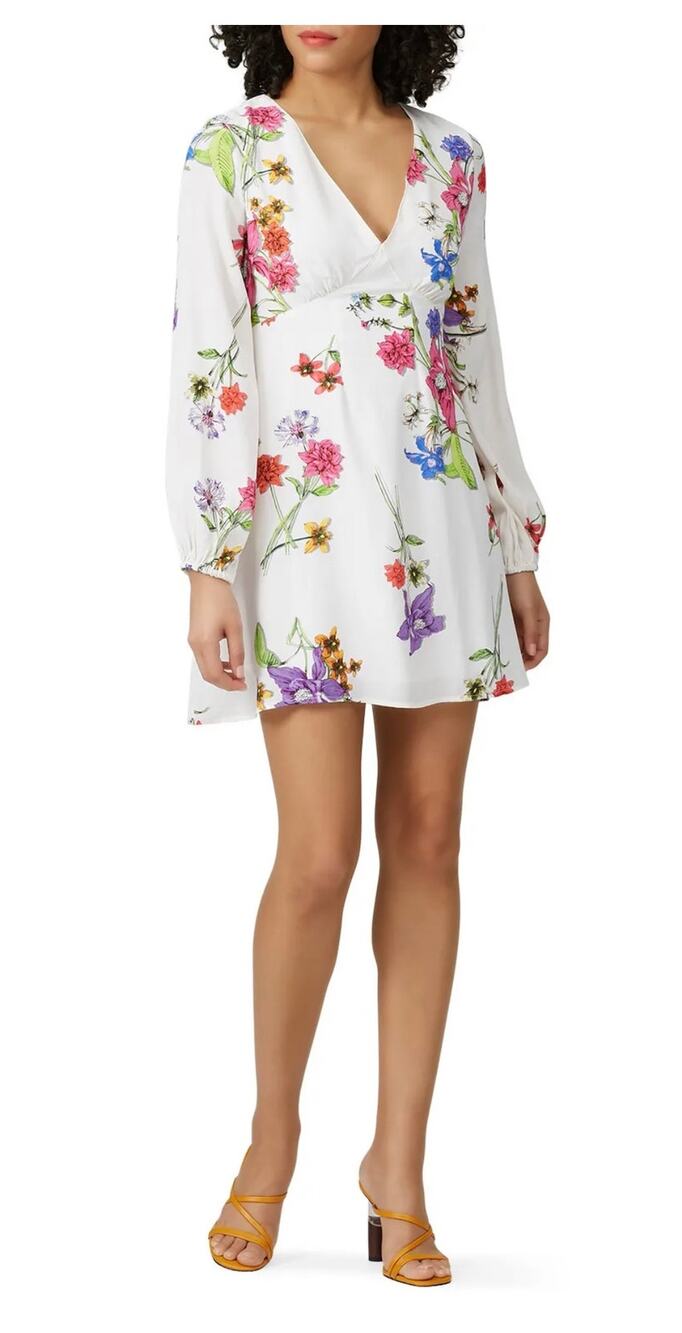 Roam White Floral Sardina Dress XL